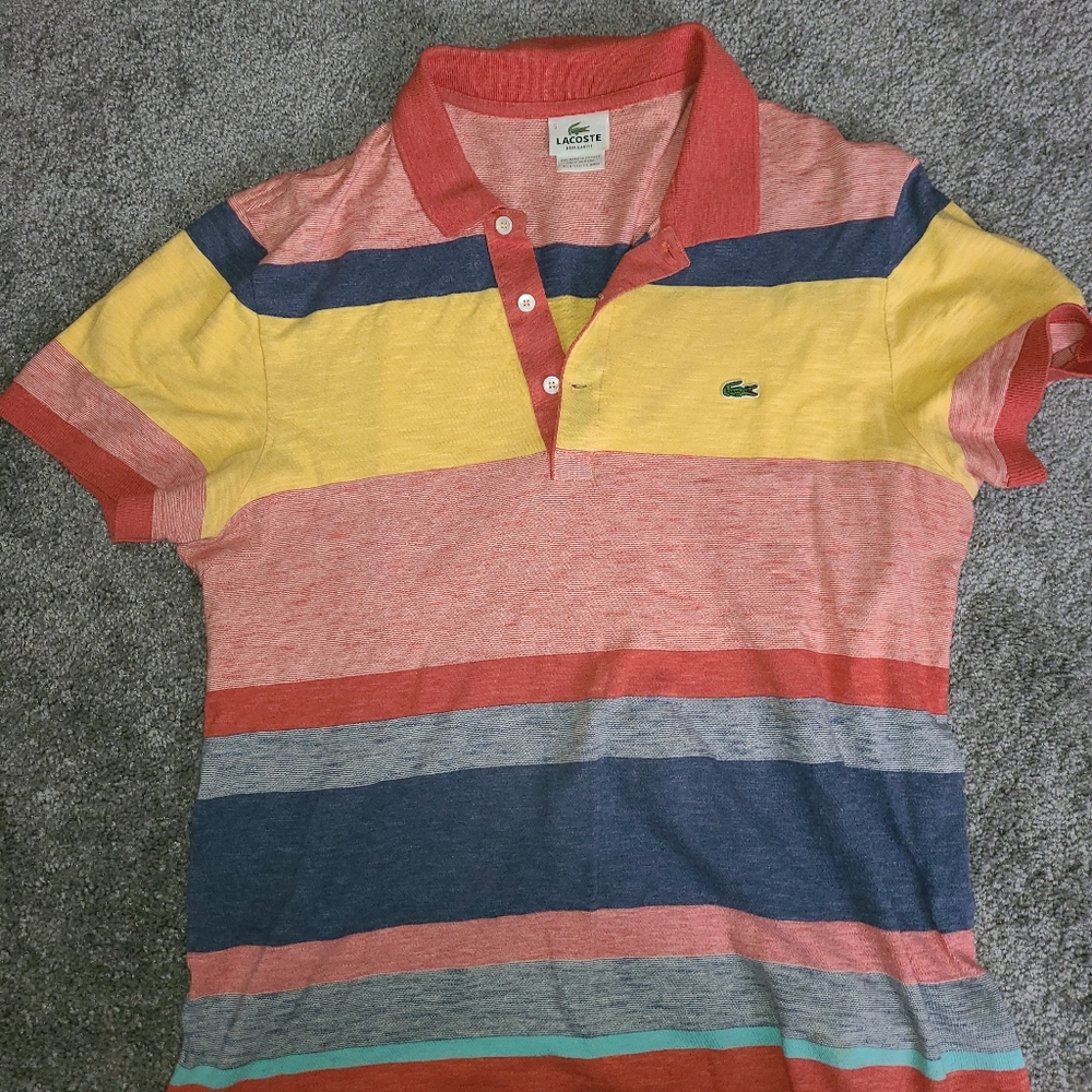 Lacoste man shirt multicolor size 5